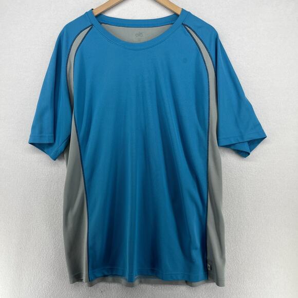 ALO Shirt Mens 2XL Cool Fit Performance Short Sleeve Colorblock Jersey Blue - Picture 1 of 15